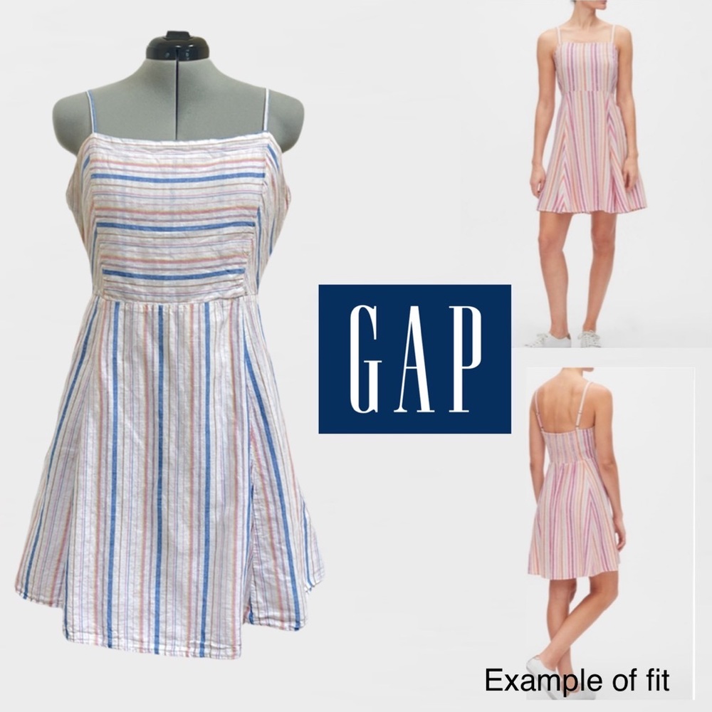 ⭐️Gap striped linen pastel colored dress